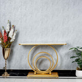 Multi Circular Console Table - White