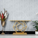 Hexagonal Console Table - White