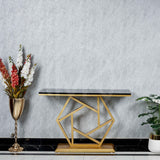 Hexagonal Console Table - Black