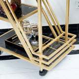 Diagonal MDF Shelves Tea trolley