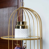 Birdcage-Inspired Corner Shelf - 4 Layered