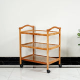 Compressed Slab Dareg Wooden Serving Trolley