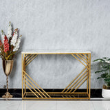 Geometric Console Table - White