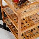 Cubic Dareg Wood Serving Trolley