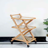 Cubic Designed Wooden Trolley