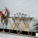 Diamond Console Table - White