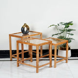 Wooden Nesting Table Compressed Slab designed - Set of 3