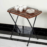 Portable Coffee Side Table - Brown