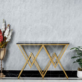 Diamond Console Table - Black