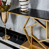 Hexagonal Console Table - Black