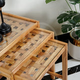 Wooden Nesting Table Cube designed - Set of 3