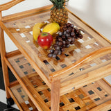 Cubic Dareg Wood Serving Trolley