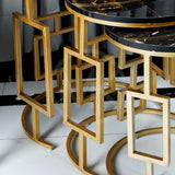 Geometric Nesting Table Set Black - Set of 3