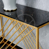 Diagonal Console Table - Black