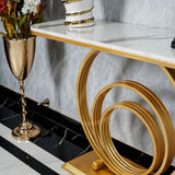 Multi Circular Console Table - White