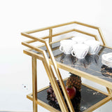 Diagonal MDF Shelves Tea trolley