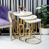 Geometric Nesting Table Set Black - Set of 3