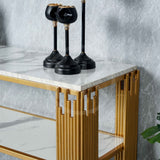 Two-Tiered Console Table - White