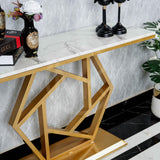 Hexagonal Console Table - White