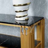 Two-Tiered Console Table - Black