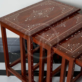 Handi Craft Wooden Nesting Table- Set of 4