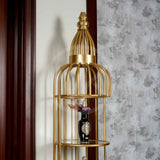 Extended top Birdcage-Inspired Corner Shelf - 4 Layered