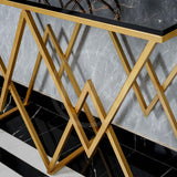 Diamond Console Table - Black