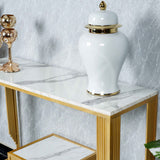 Art Deco Console Table - White