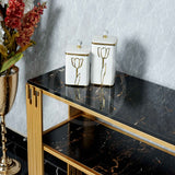 Two-Tiered Console Table - Black