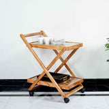 Cube  Dareg Wood Serving Trolley