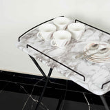 Portable Coffee Side Table - White