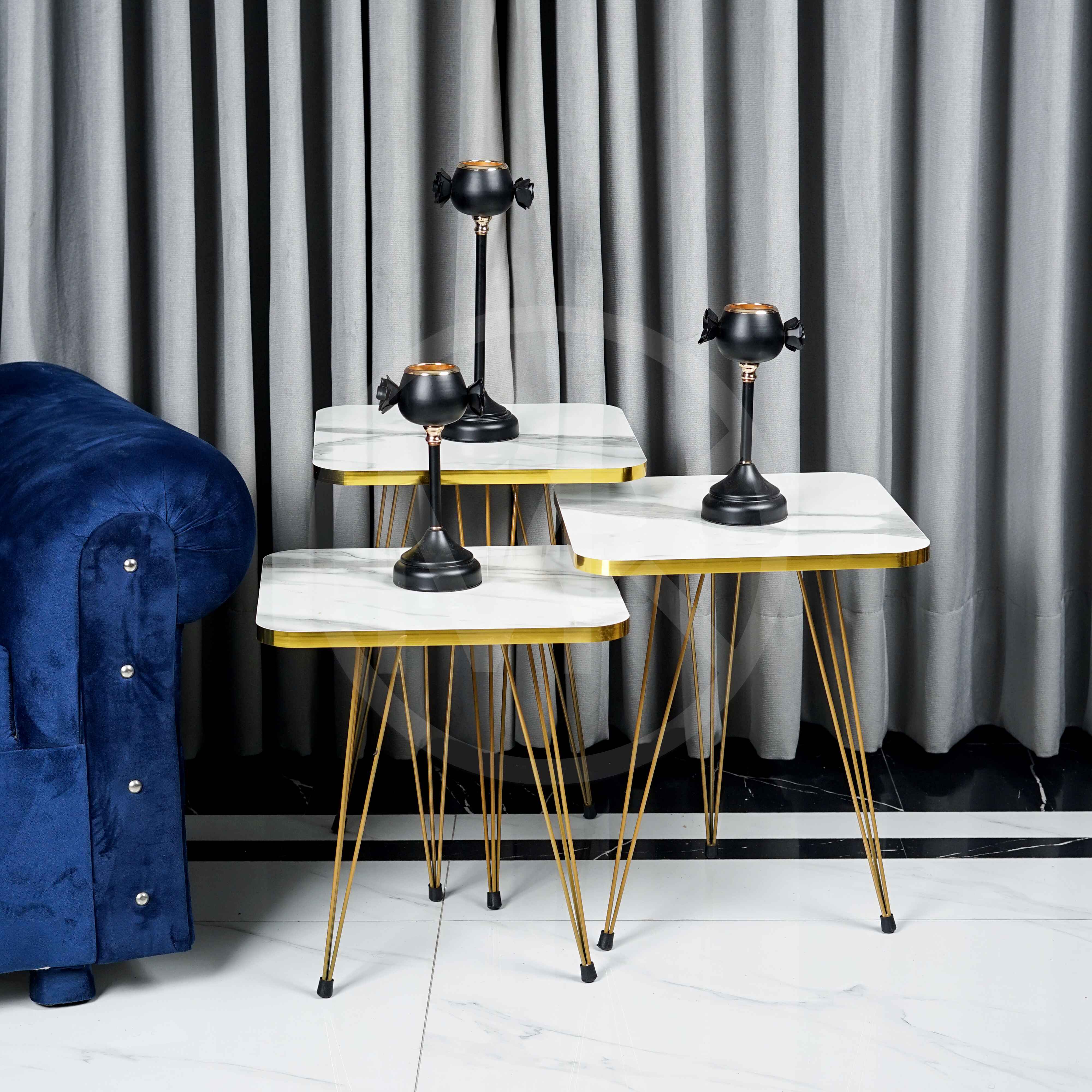 Square Top Nesting Table Set Black - Set of 3 – MK Furniture Factory