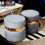 Ottoman Set - Gray & Golden