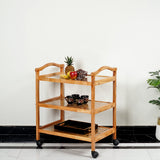 Cubic Dareg Wood Serving Trolley