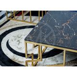 Set of 3 - Black Bended Legs Centre Table Set