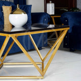 Black Geometric Centre Table