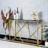 Intersecting Lines Console Table - White