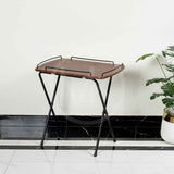 Portable Coffee Side Table - Brown