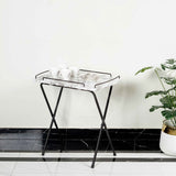 Portable Coffee Side Table - White