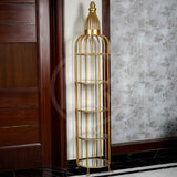 Extended top Birdcage-Inspired Corner Shelf - 4 Layered