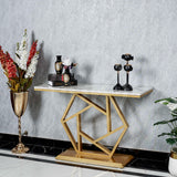 Hexagonal Console Table - White