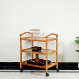 Compressed Slab Dareg Wooden Serving Trolley