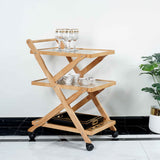 Cubic Designed Wooden Trolley