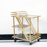 Diagonal MDF Shelves Tea trolley