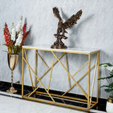 Intersecting Lines Console Table - White