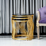 Wavy legs Nesting Table Set Black - Set of 3