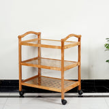 Cubic Dareg Wood Serving Trolley