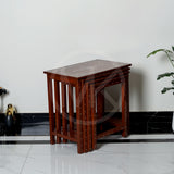 Handi Craft Wooden Nesting Table- Set of 4