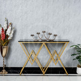 Diamond Console Table - Black