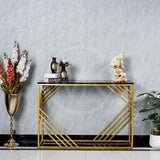 Geometric Console Table - Black